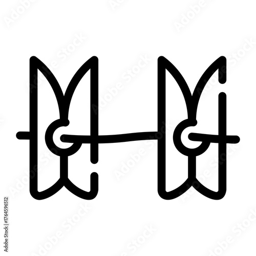 clothes line line icon