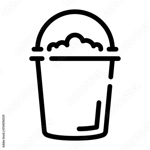 bucket line icon