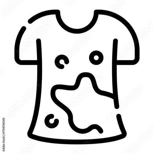 dirty shirt line icon
