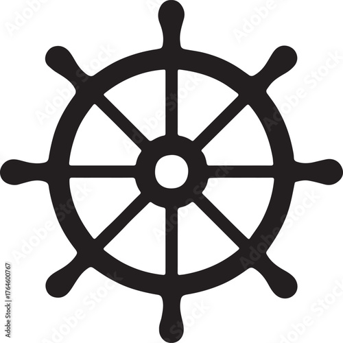 Ship's Helm Steering Wheel Icon