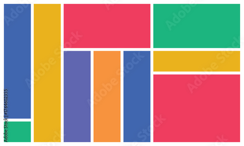 Free Download bento grid vector Colorful geometric blocks in a modern abstract layout flat vector illustration for creative bac - GFXLoad