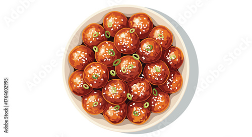 Delicious meatballs in a bowl, a tasty and savory dish.