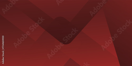 Abstract red background with glowing geometric lines. Modern red gradient square shape design. Futuristic technology concept. Suit for brochure, corporate, website, poster, banner, cover.