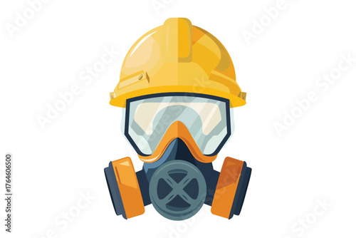 construction Respirator stock image isolated vector style