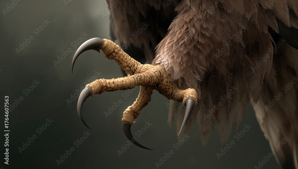 Naklejka premium Sharp eagle talons gripping tightly