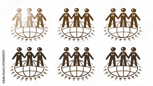 Global collaboration with diverse teams driving success together, symbolizing unity, teamwork, and international business partnerships for growth and innovation