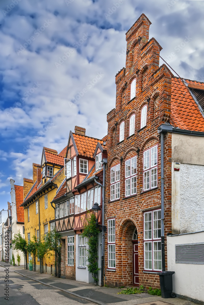 Fototapeta premium Street in Lubeck, Germany