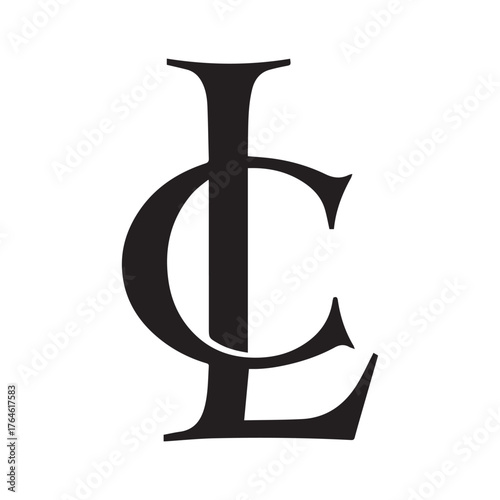 Abstract Interlocking CL Monogram Logo Representing Creative Flow and Harmony