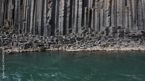 canyon Studlagil  and river in Iceland