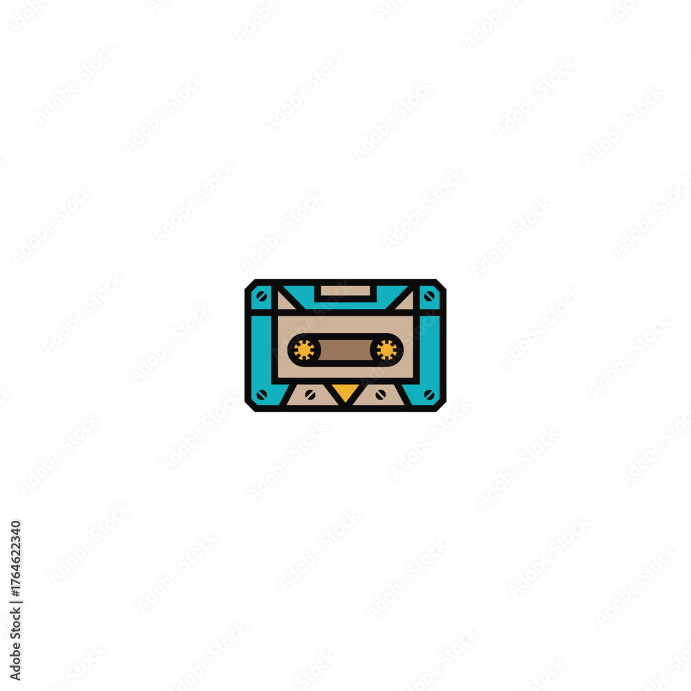 Obraz premium Cassette Owl creative logo.