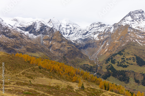 Herbstimpressionen, Landschaftspanorama, Lärchen, Indian Summer, 