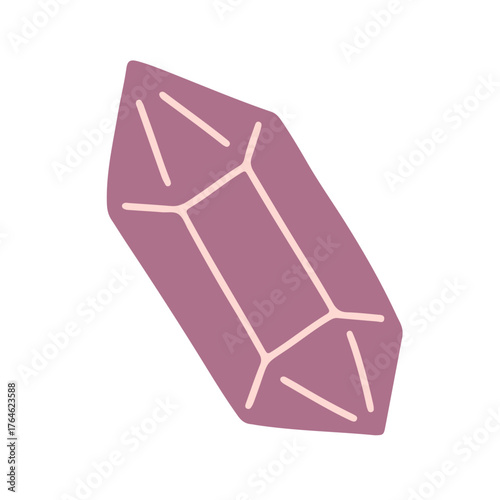 Diamond Crystal Gemstone Vector Illustration