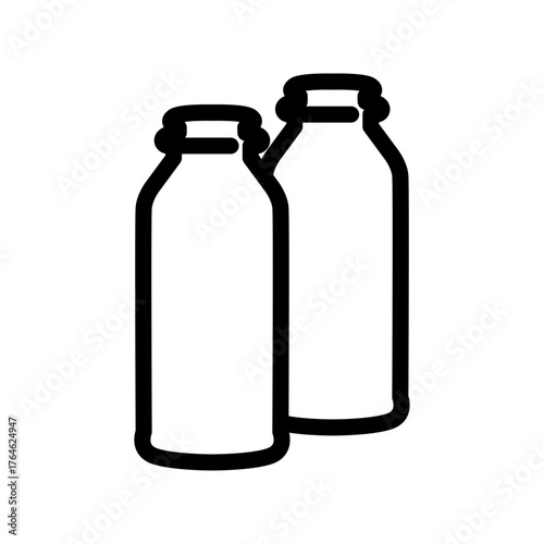 Milk bottle icon design template SVG