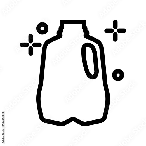 Milk bottle icon design template SVG