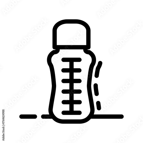 Milk bottle icon design template SVG