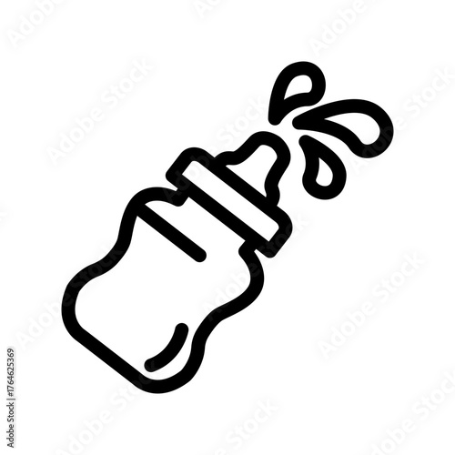 Milk bottle icon design template SVG