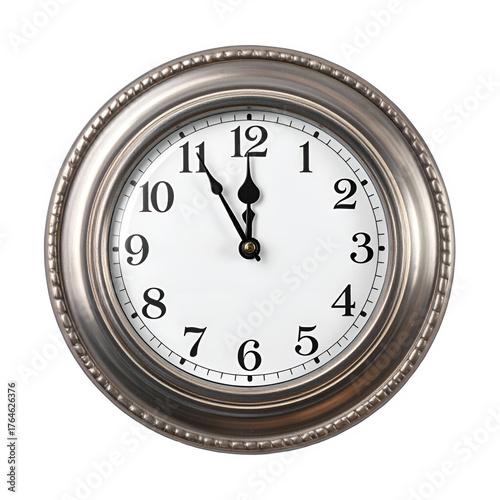 Wallpaper Mural Close up of an antique silver pocket watch face showing almost twelve oclock Torontodigital.ca