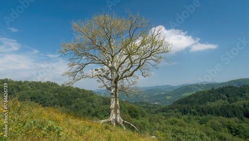 Fototapeta Naklejka Na Ścianę i Meble -  Tree of the genus Fraxinus
