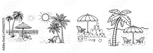 Vector illustration of beach vibes