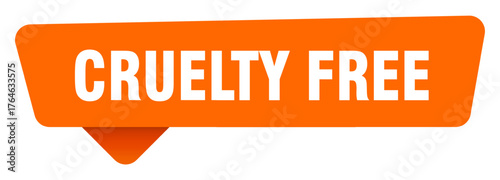 cruelty free sticker. cruelty free orange sign isolated on transpatent background