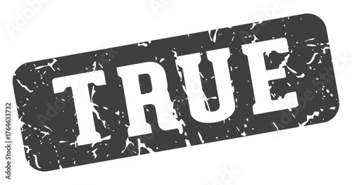 true rectangular sign. true stamp