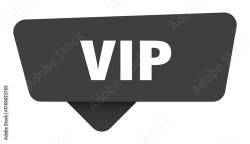 vip black sign isolated on transpatent background. vip sticker