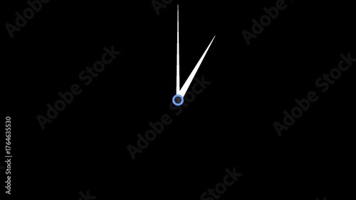 Minimalist Clock Design on Black Background