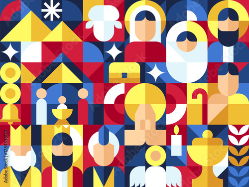 Wallpaper of NATIVITY SCENCE for Christmas backdrop and background