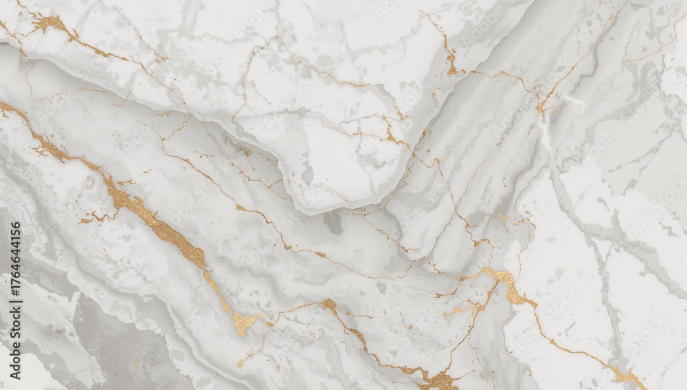 Fototapeta premium Luxurious polished stone featuring dramatic gold veins and a bold abstract design.