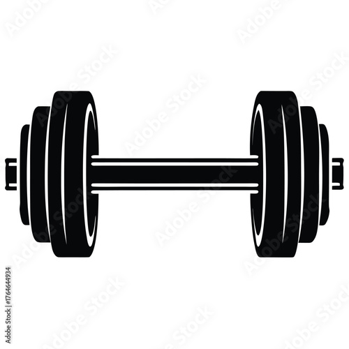 fitness dumbbell vector icon