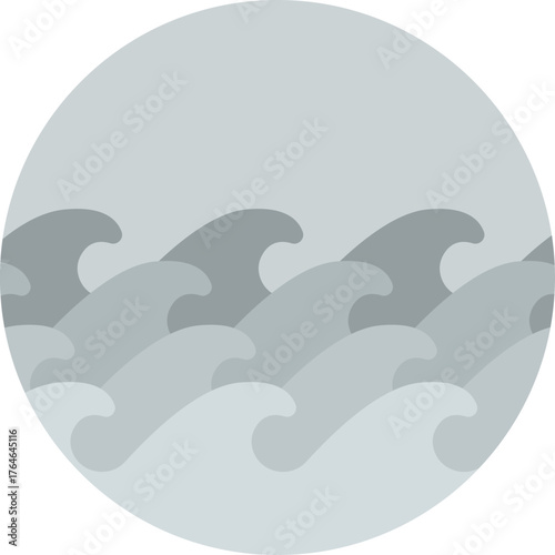 Wave Crests Japanese Circle