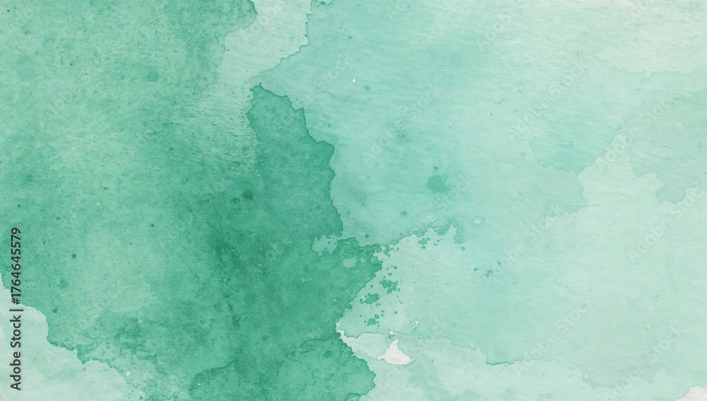 Fototapeta premium Green abstract watercolor on textured paper for background use