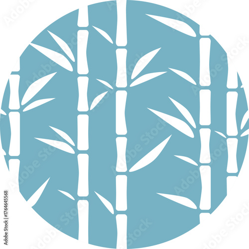 Bamboo Stalks Japanese Circle