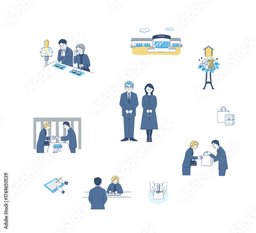 仏事のさまざまなイメージ　セット8