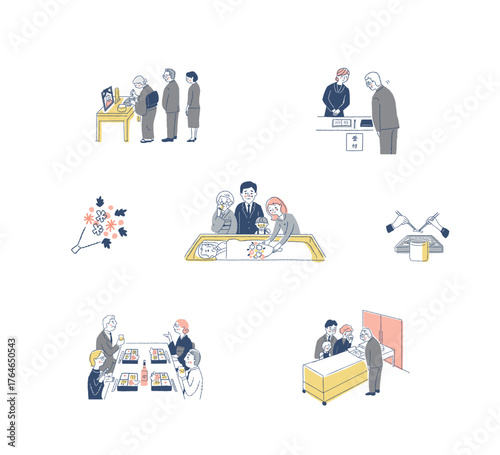 仏事のさまざまなイメージ　セット2