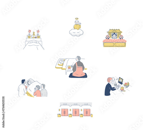 仏事のさまざまなイメージ　セット3