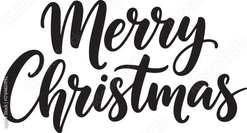Vector art of merry christmas lettering festive inscription for winter holidays decorative element for greeting cards, invitations, posters, banners, and other designs