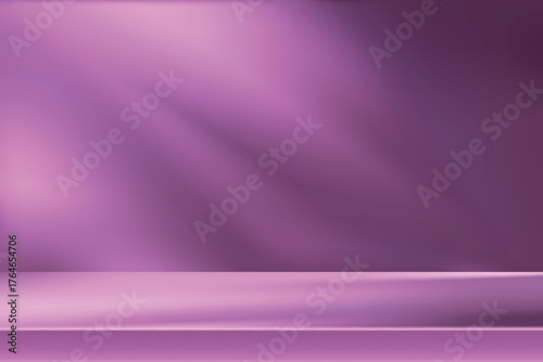 Elegant Purple Background Studio Product Display Stage with Spotlight
