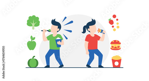 Healthy Choices vs Unhealthy Eating Habits for Children and Their Impact
