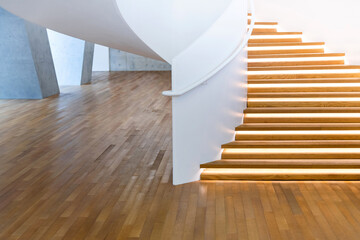 Fotobehang Trappen Strakke wenteltrap in modern interieur  © xy