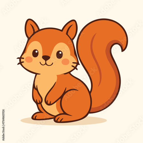 A cute brown color squirrel sitting 