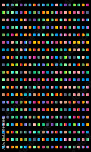 High-resolution background featuring a vibrant grid of multicolored squares on a black background.