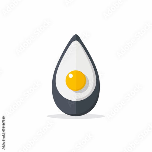 Simple Mussel Illustration Fresh Seafood Graphic Design Flat Vector