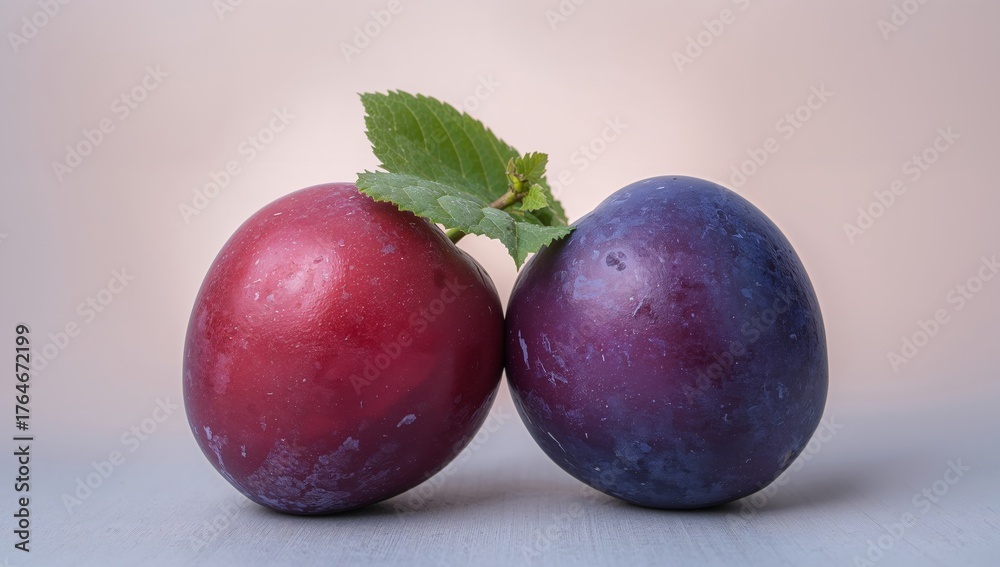 Obraz premium Two Spheres. A Study in Color and Form, Featuring Subtle Textural Variations.