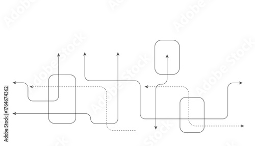 Abstract futuristic technology background. Technology background with crossed lines and dots.