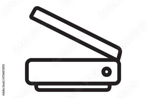 Simple scanner device outline icon for digital use