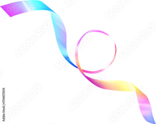 Iridescent Curly Ribbon