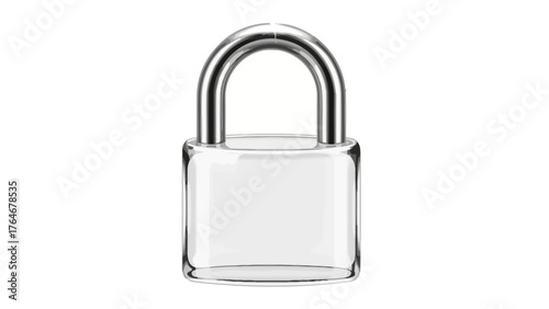 A metal padlock is shown against a white background