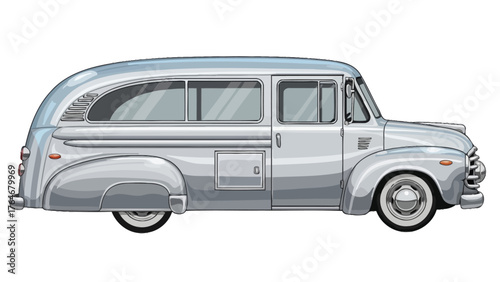 A silver pixel art station wagon with a rounded rear section