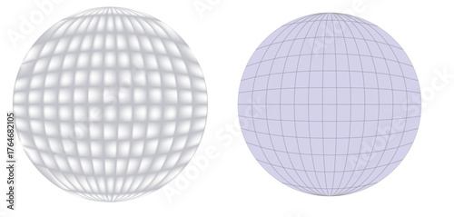 Vetor de globo espelhado de festa com brilho metálico realista em estilo 3D minimalista